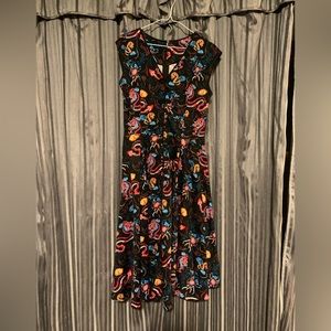 Pinup Couture Swing Dress with Chinese Dragons